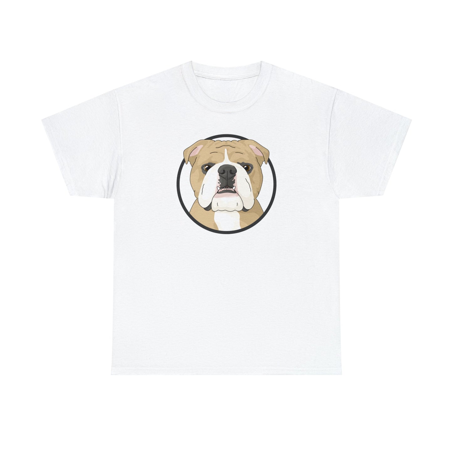 English Bulldog Circle | T-shirt - Detezi Designs-22722158056151761139