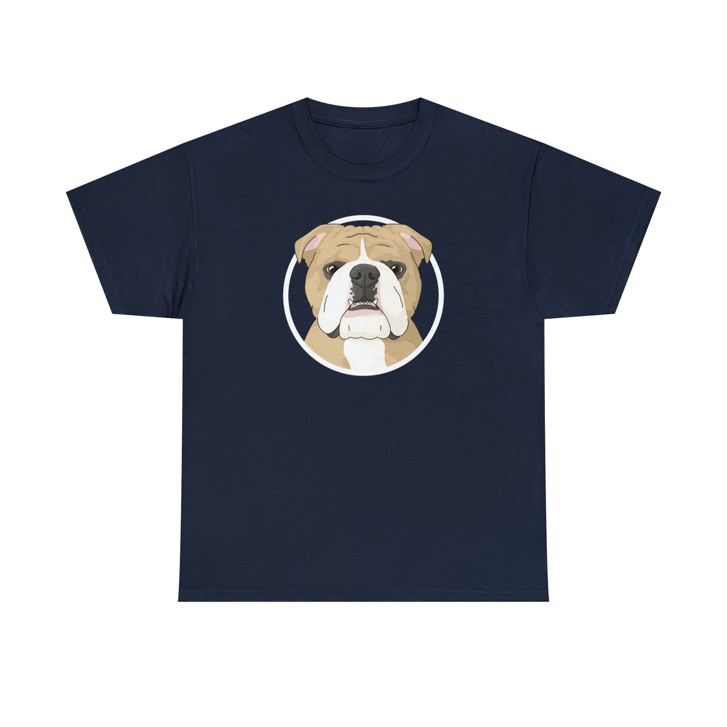 English Bulldog Circle | T-shirt - Detezi Designs-25464130197931378986