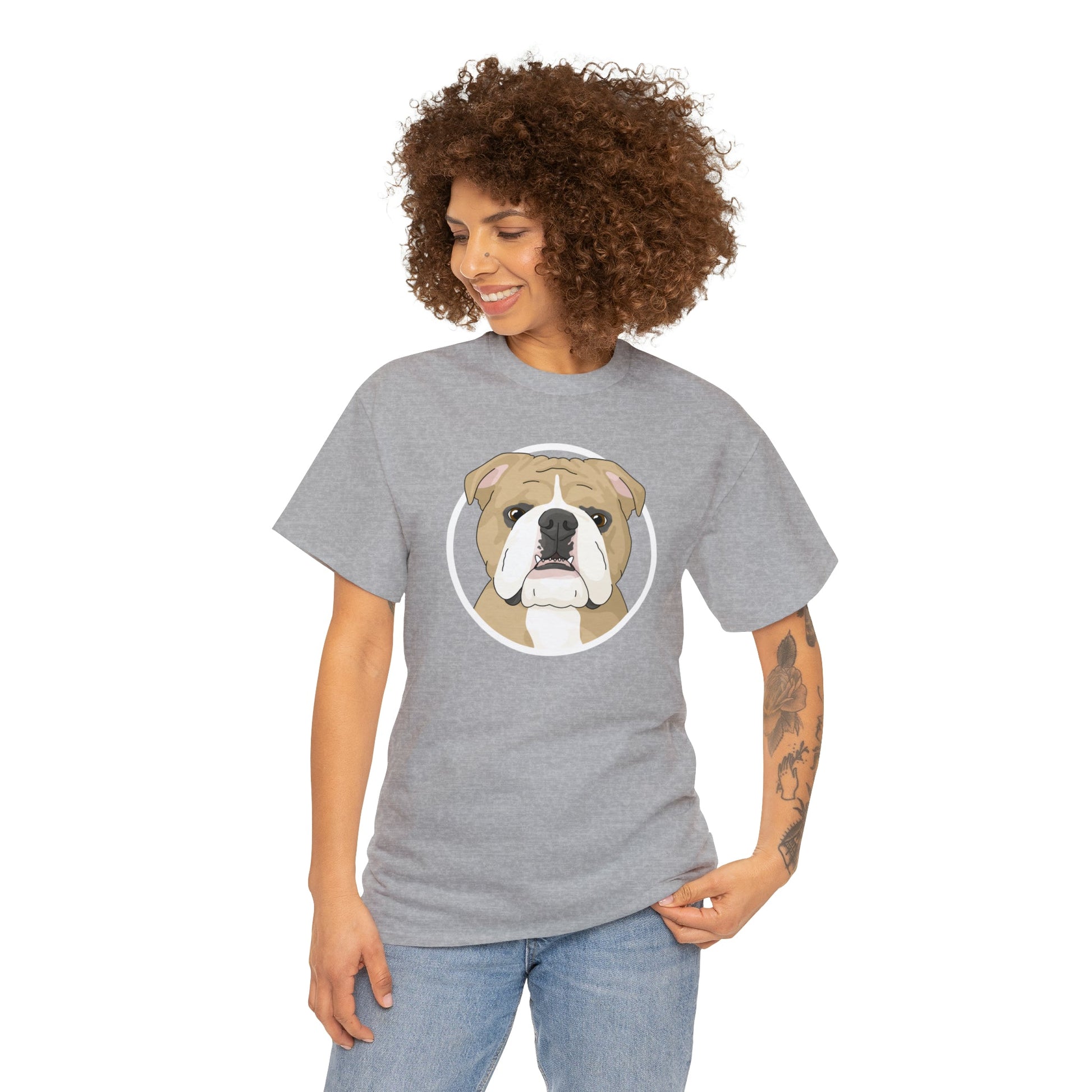 English Bulldog Circle | T-shirt - Detezi Designs-81891928241838190621