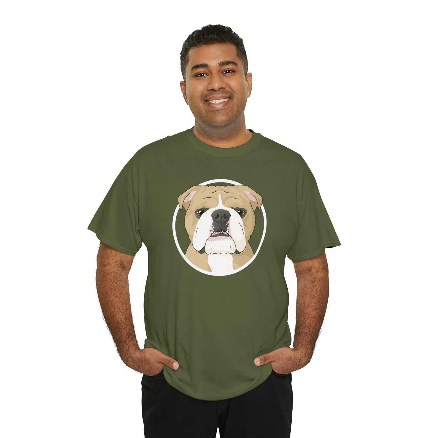 English Bulldog Circle | T-shirt - Detezi Designs-81891928241838190621