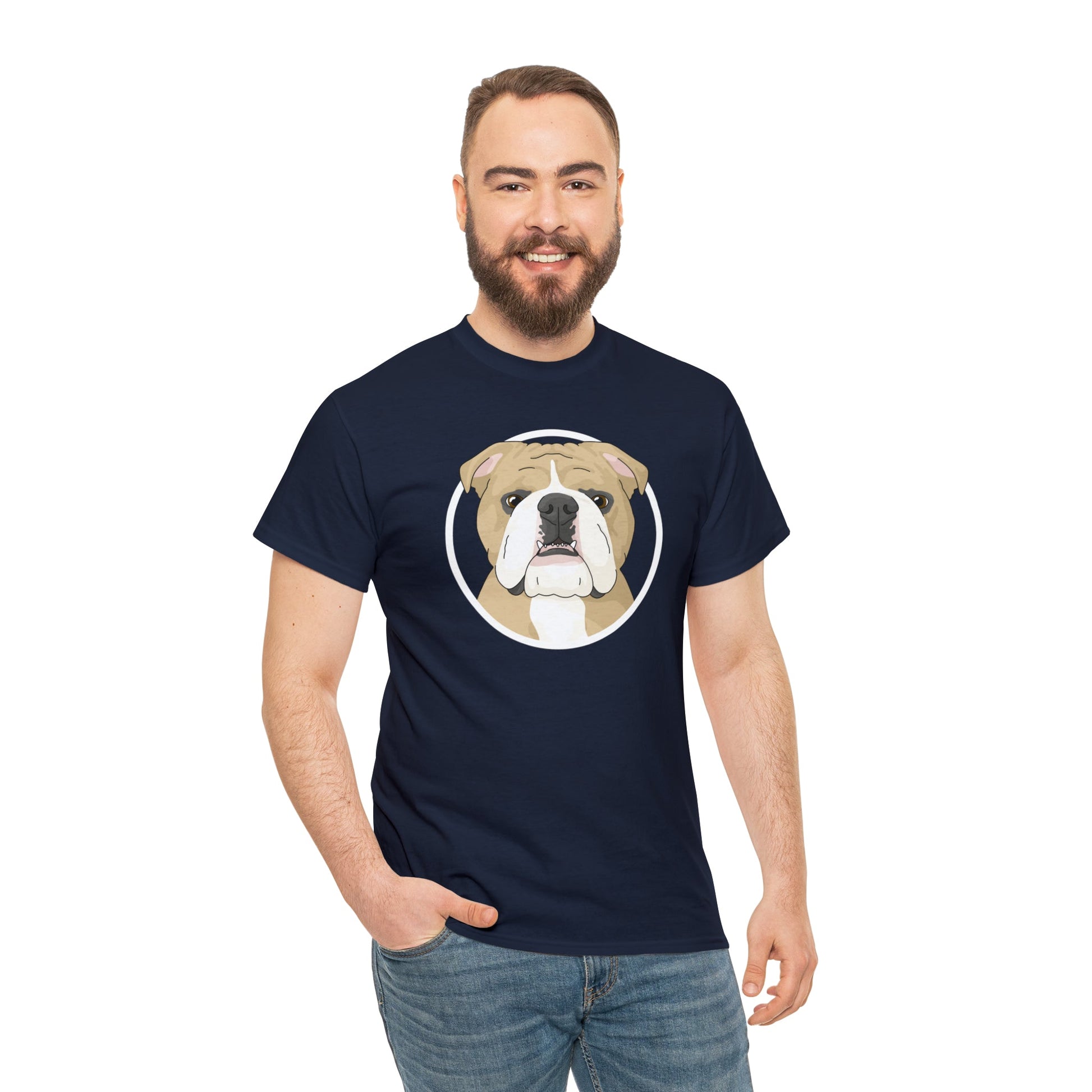 English Bulldog Circle | T-shirt - Detezi Designs-81891928241838190621