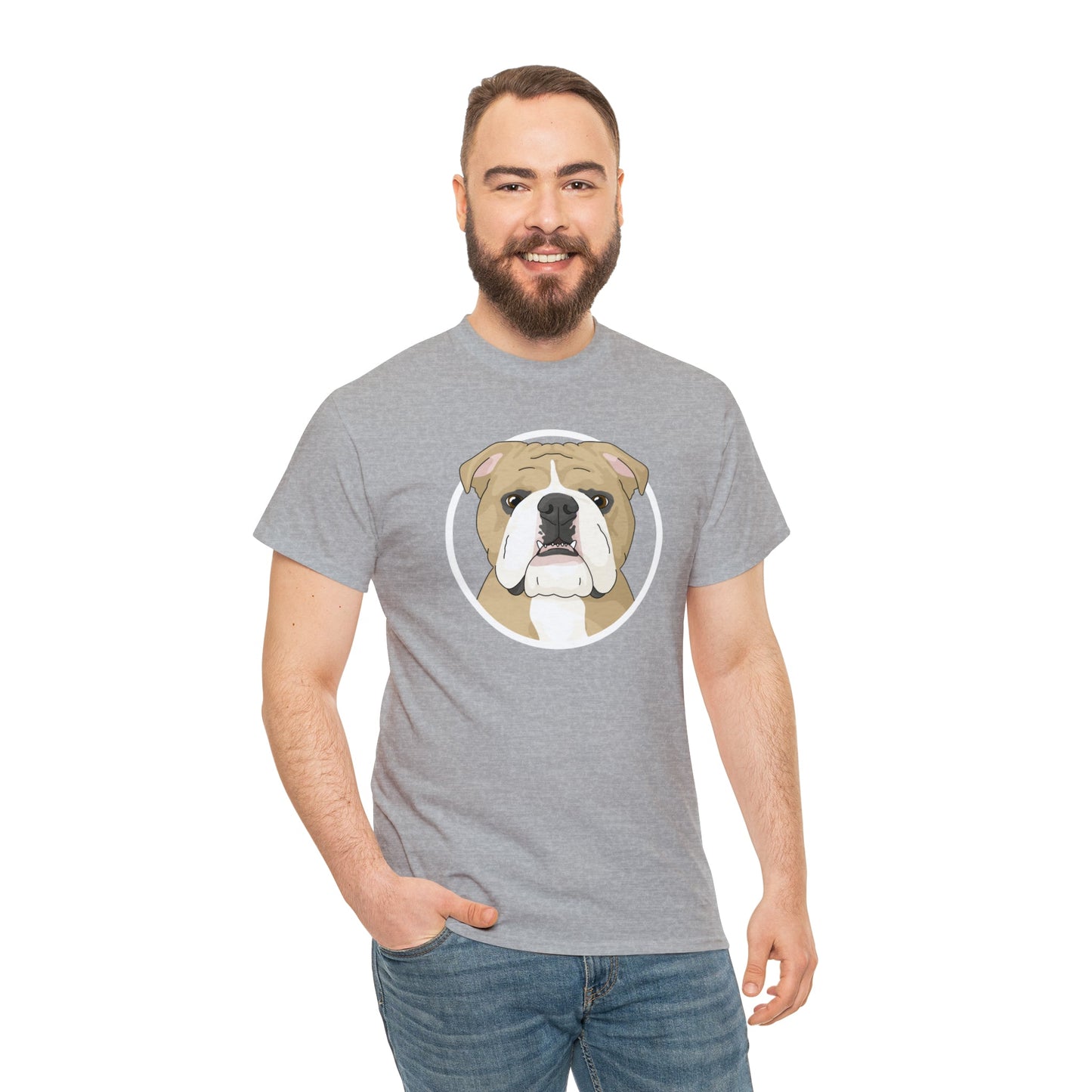 English Bulldog Circle | T-shirt - Detezi Designs-81891928241838190621