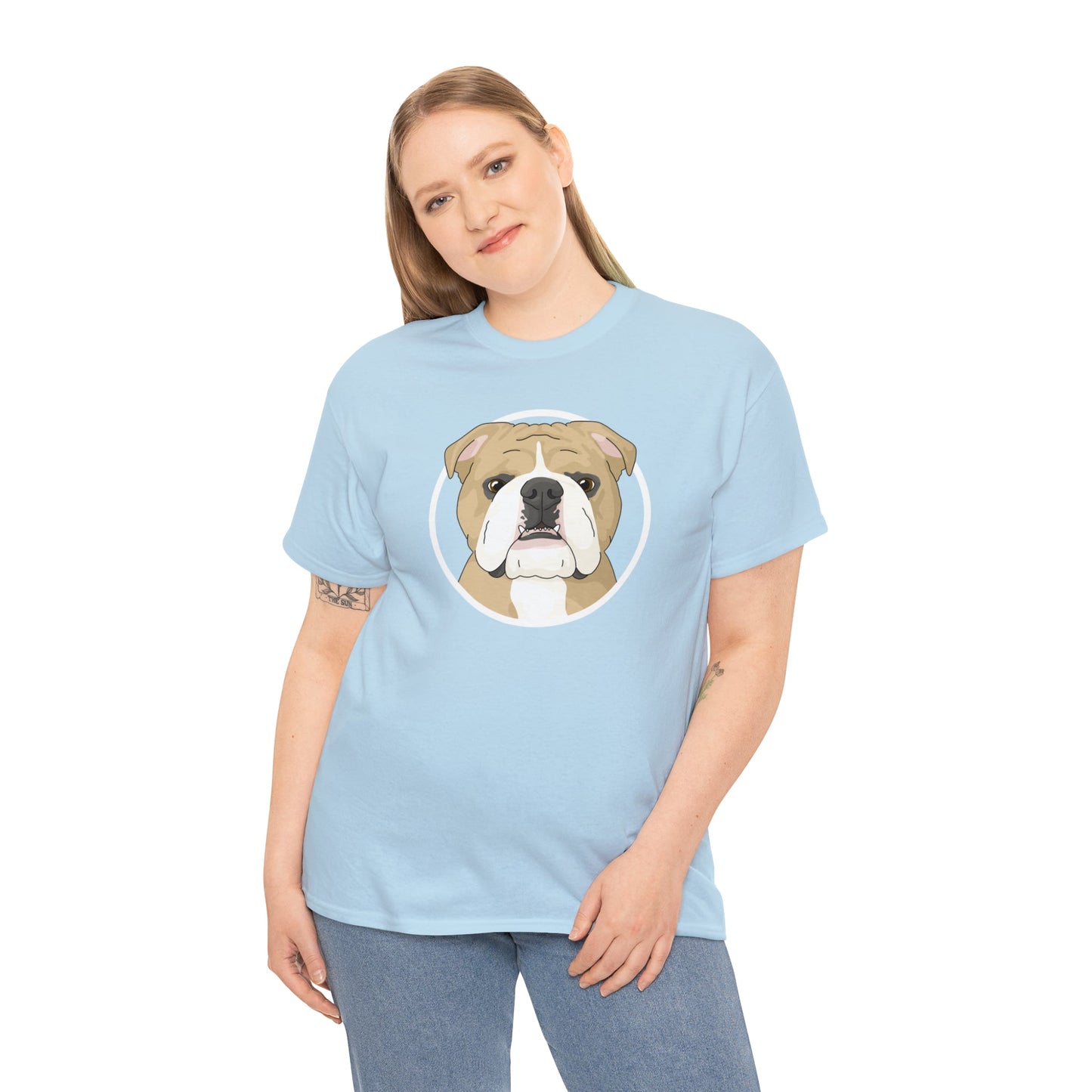 English Bulldog Circle | T-shirt - Detezi Designs-81891928241838190621