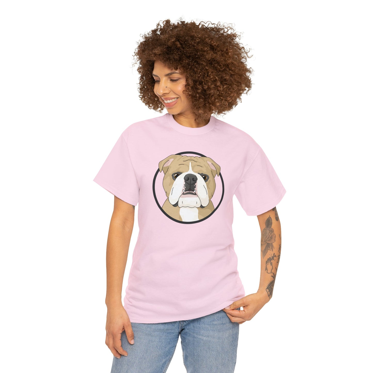 English Bulldog Circle | T-shirt - Detezi Designs-81891928241838190621