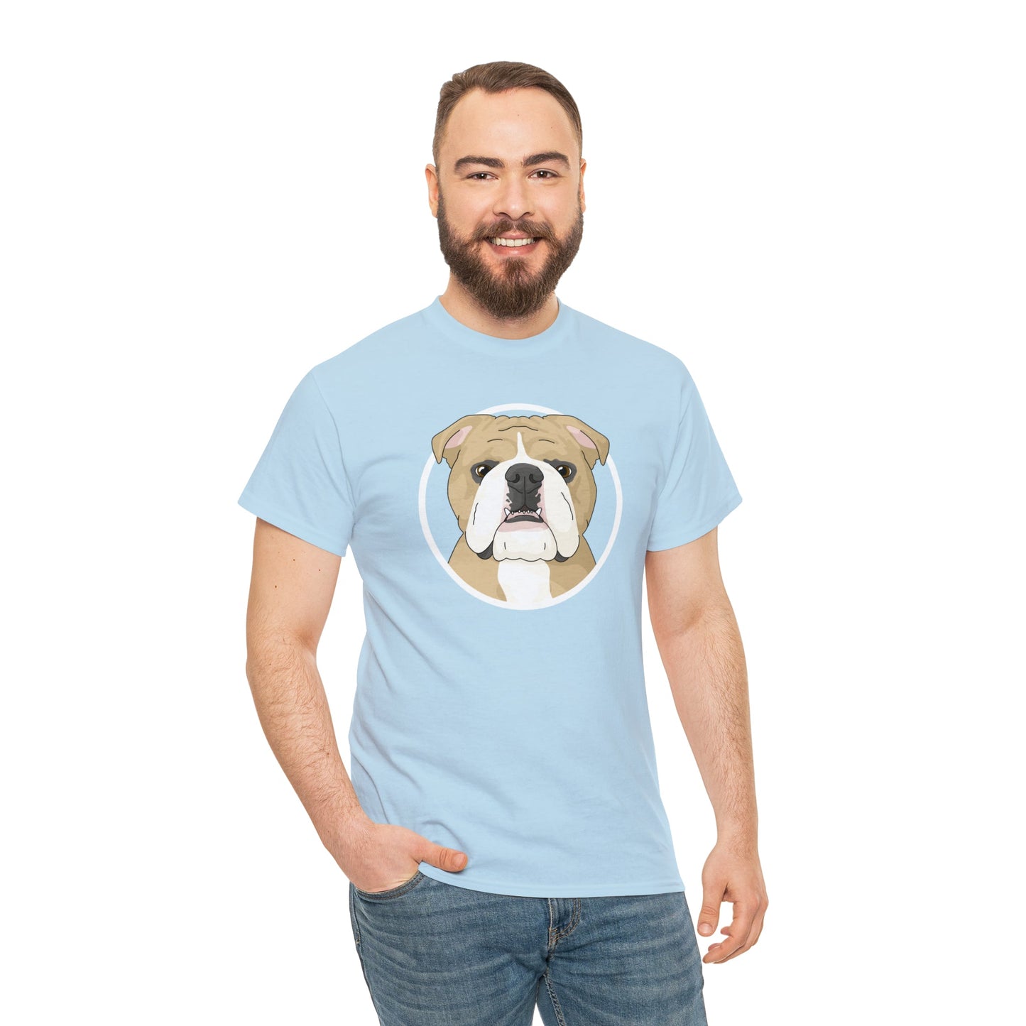 English Bulldog Circle | T-shirt - Detezi Designs-81891928241838190621