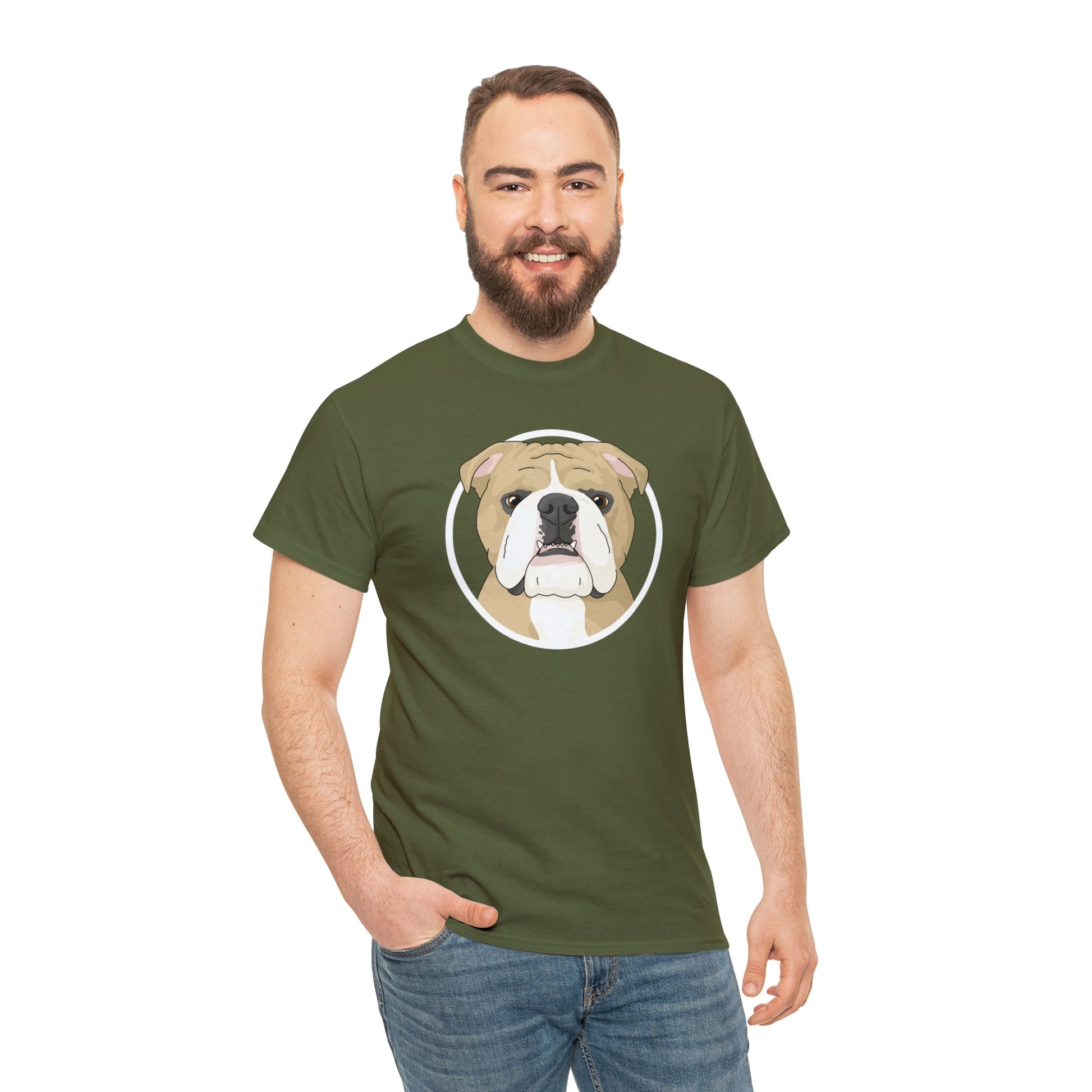 English Bulldog Circle | T-shirt - Detezi Designs-81891928241838190621