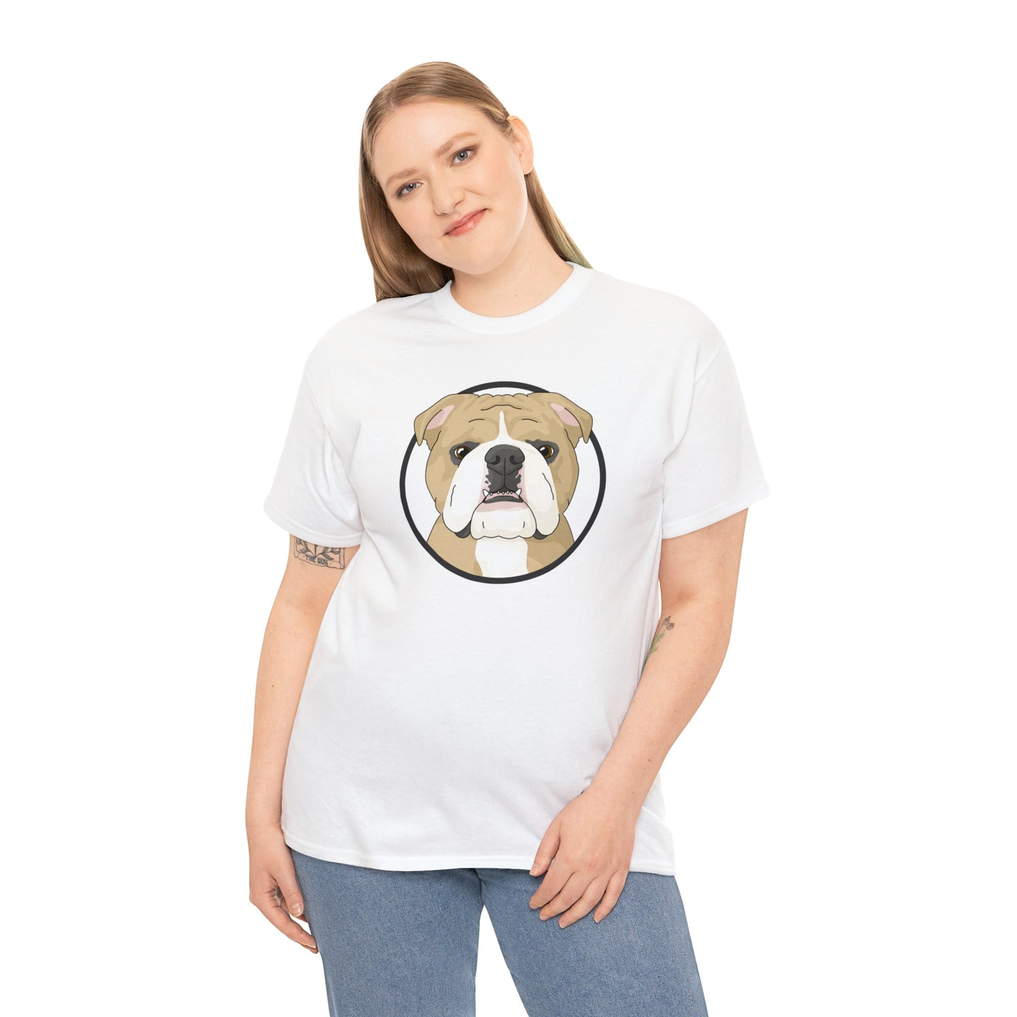 English Bulldog Circle | T-shirt - Detezi Designs-81891928241838190621