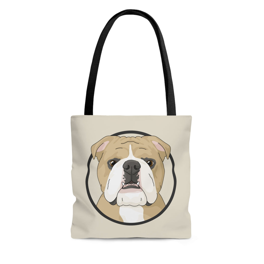 English Bulldog Circle | Tote Bag - Detezi Designs-13591983069348733018