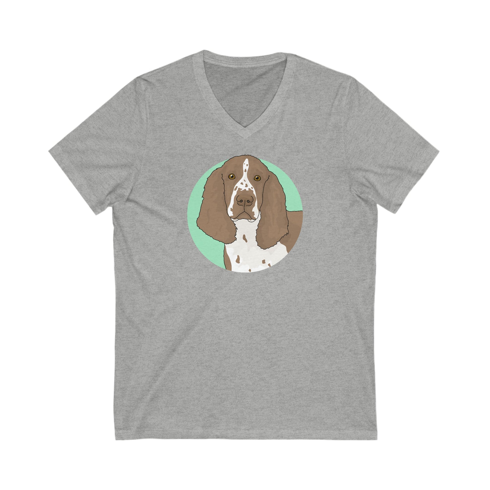 English Springer Spaniel | Unisex V-Neck Tee - Detezi Designs-13649423026627704478