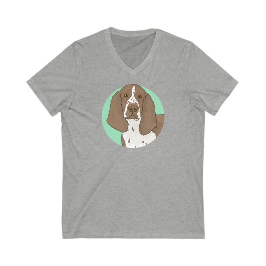 English Springer Spaniel | Unisex V-Neck Tee - Detezi Designs-13649423026627704478