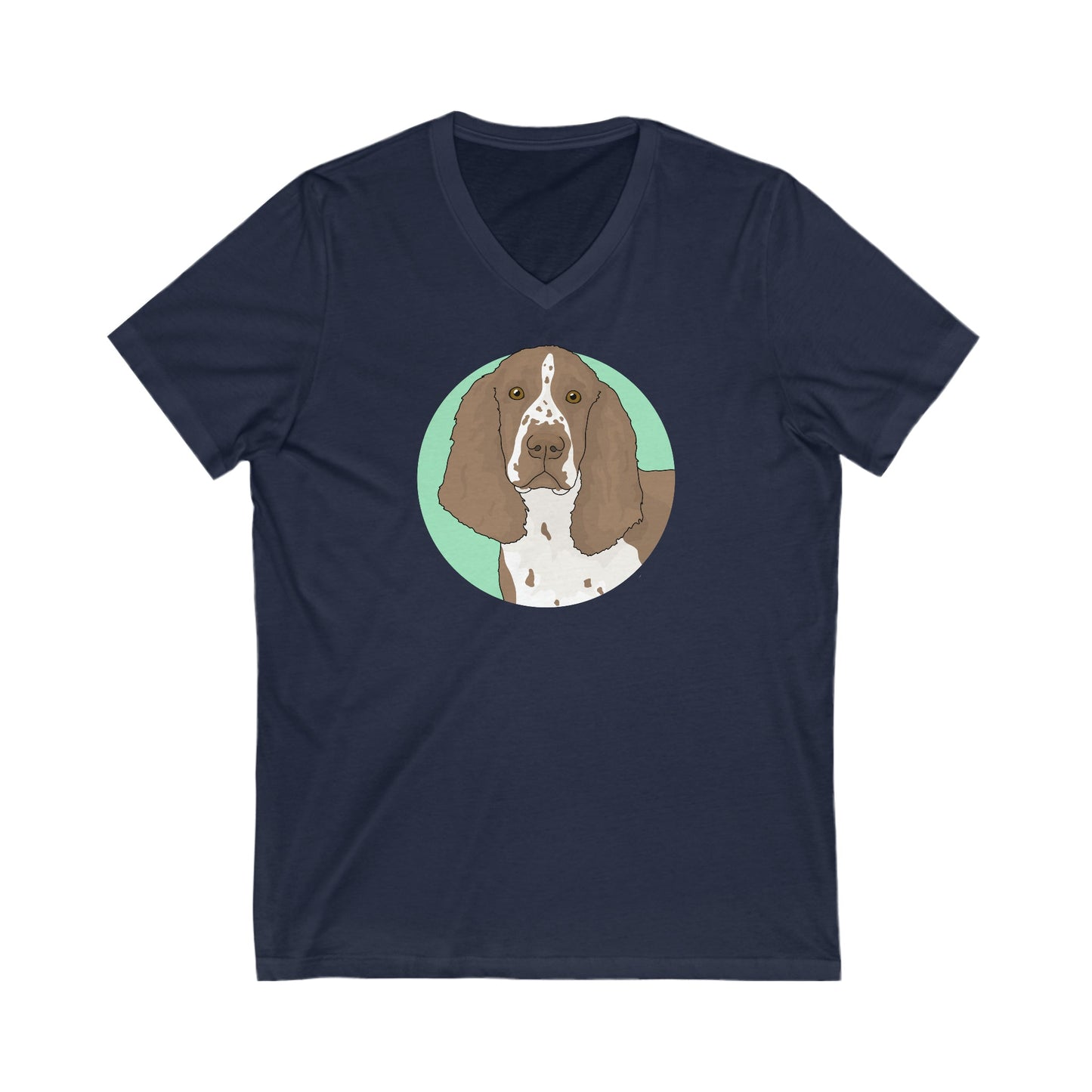 English Springer Spaniel | Unisex V-Neck Tee - Detezi Designs-15798813326275047706