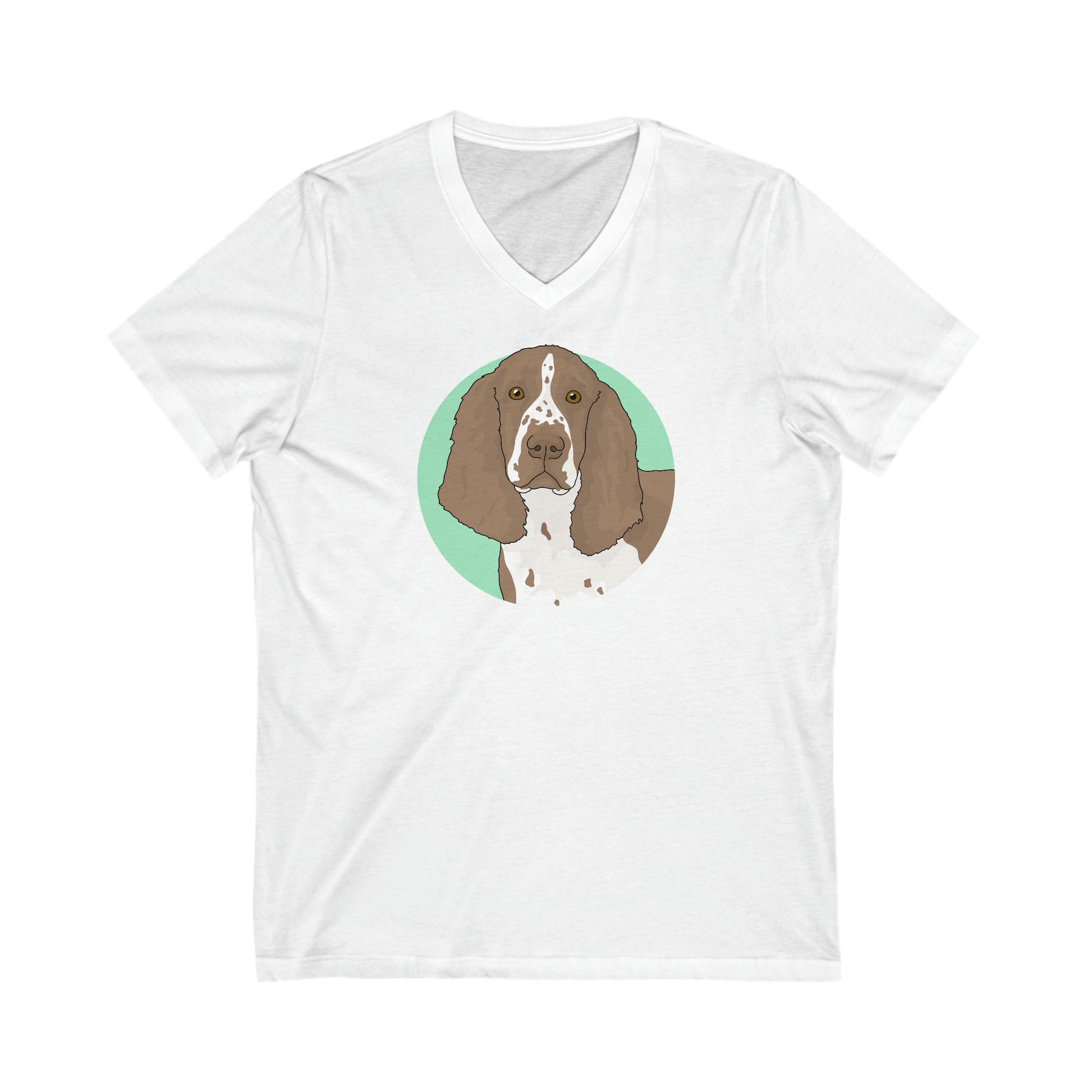 English Springer Spaniel | Unisex V-Neck Tee - Detezi Designs-31554025194446141187