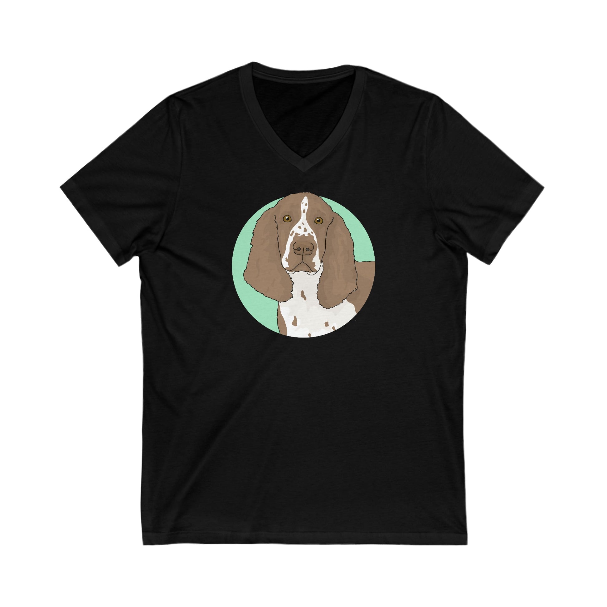 English Springer Spaniel | Unisex V-Neck Tee - Detezi Designs-33993356201922636754