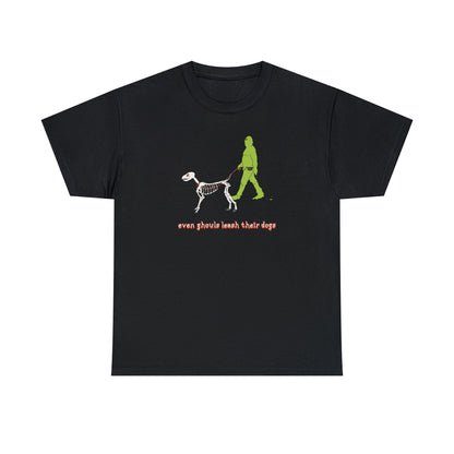 Even Ghouls Leash Their Dogs | T-shirt - Detezi Designs-10599725118059448288