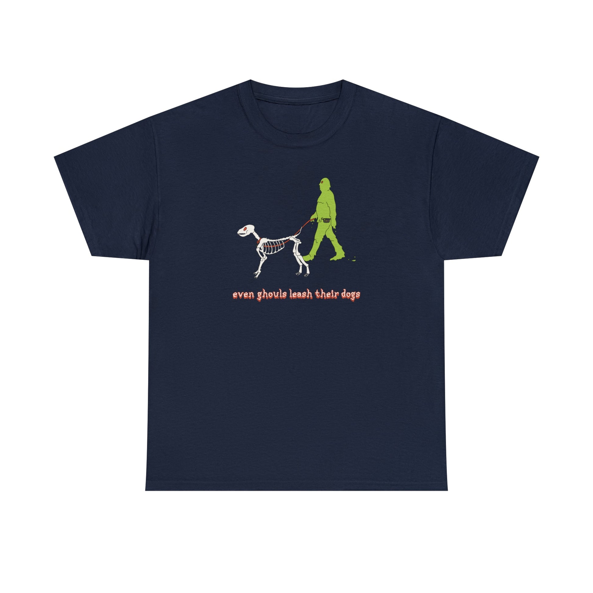 Even Ghouls Leash Their Dogs | T-shirt - Detezi Designs-21557271211474381004