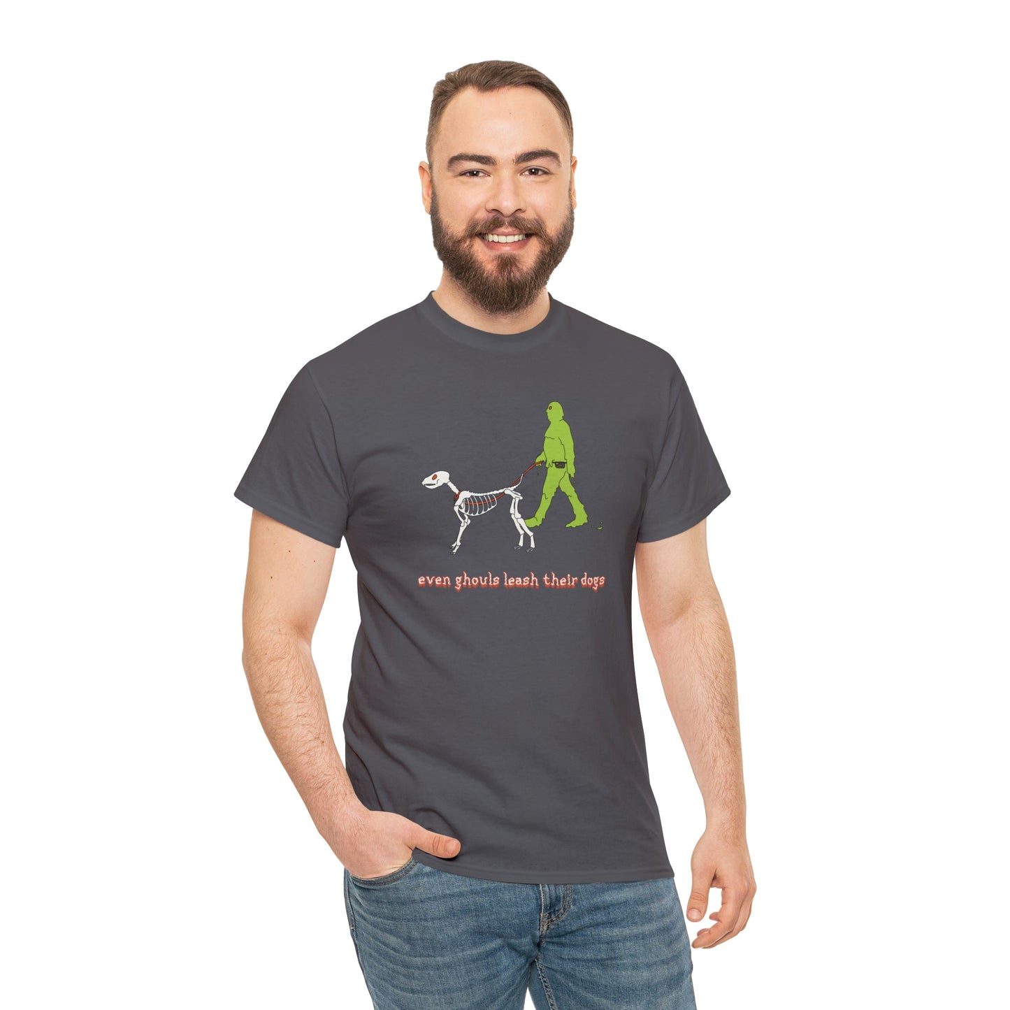 Even Ghouls Leash Their Dogs | T-shirt - Detezi Designs-33967044430564957492