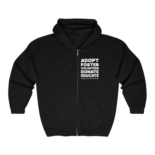 Everyone Can Do Something | Zip-up Sweatshirt - Detezi Designs-16222794946803432659