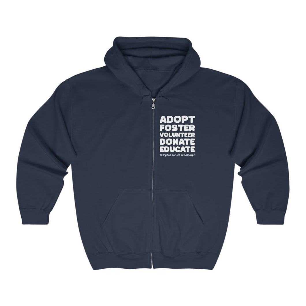Everyone Can Do Something | Zip-up Sweatshirt - Detezi Designs-30245881602720783550