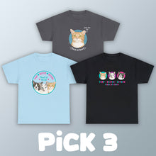 Load image into Gallery viewer, Feral at Heart Bundle: Three T-shirts - Detezi Designs-FAH02
