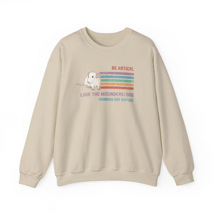 Fish | Rainbow Rat Refuge | FUNDRAISER | **AMERICAN PRINTER** | Crewneck Sweatshirt - Detezi Designs-73121724203262531381