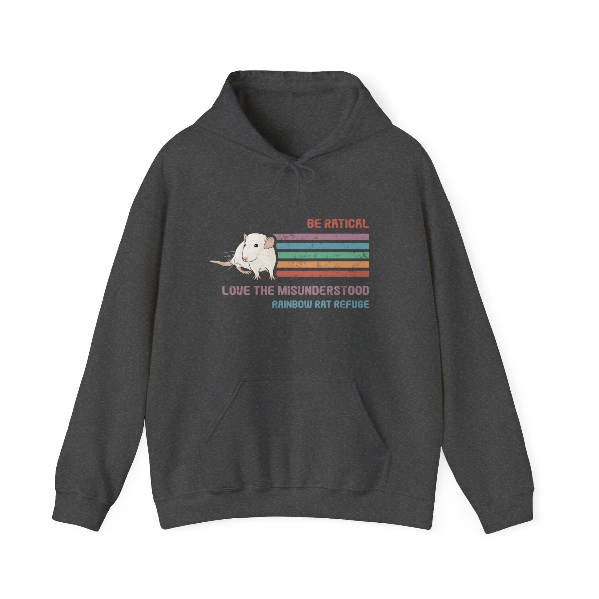 Fish | Rainbow Rat Refuge | FUNDRAISER | **AMERICAN PRINTER** | Hooded Sweatshirt - Detezi Designs-21466893986887400351