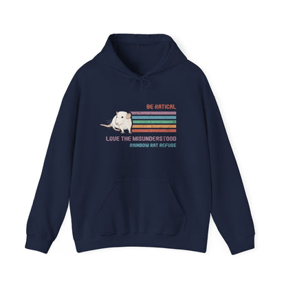 Fish | Rainbow Rat Refuge | FUNDRAISER | **AMERICAN PRINTER** | Hooded Sweatshirt - Detezi Designs-22843525642581821855