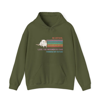 Fish | Rainbow Rat Refuge | FUNDRAISER | **AMERICAN PRINTER** | Hooded Sweatshirt - Detezi Designs-31333564767371381197