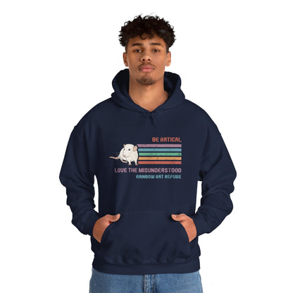 Fish | Rainbow Rat Refuge | FUNDRAISER | **AMERICAN PRINTER** | Hooded Sweatshirt - Detezi Designs-31333564767371381197