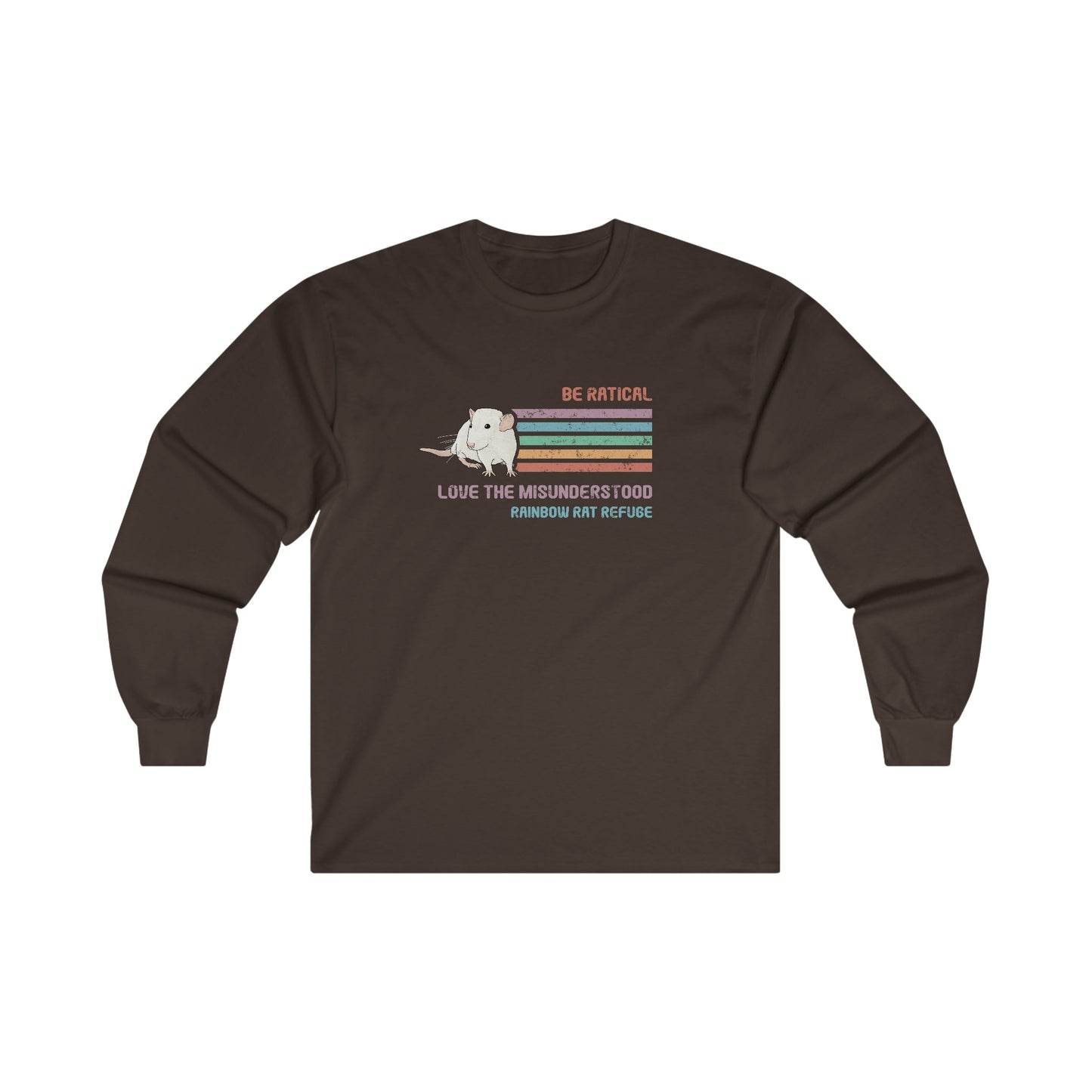 Fish | Rainbow Rat Refuge | FUNDRAISER | **AMERICAN PRINTER** | Long Sleeve Tee - Detezi Designs-18838582984244640395