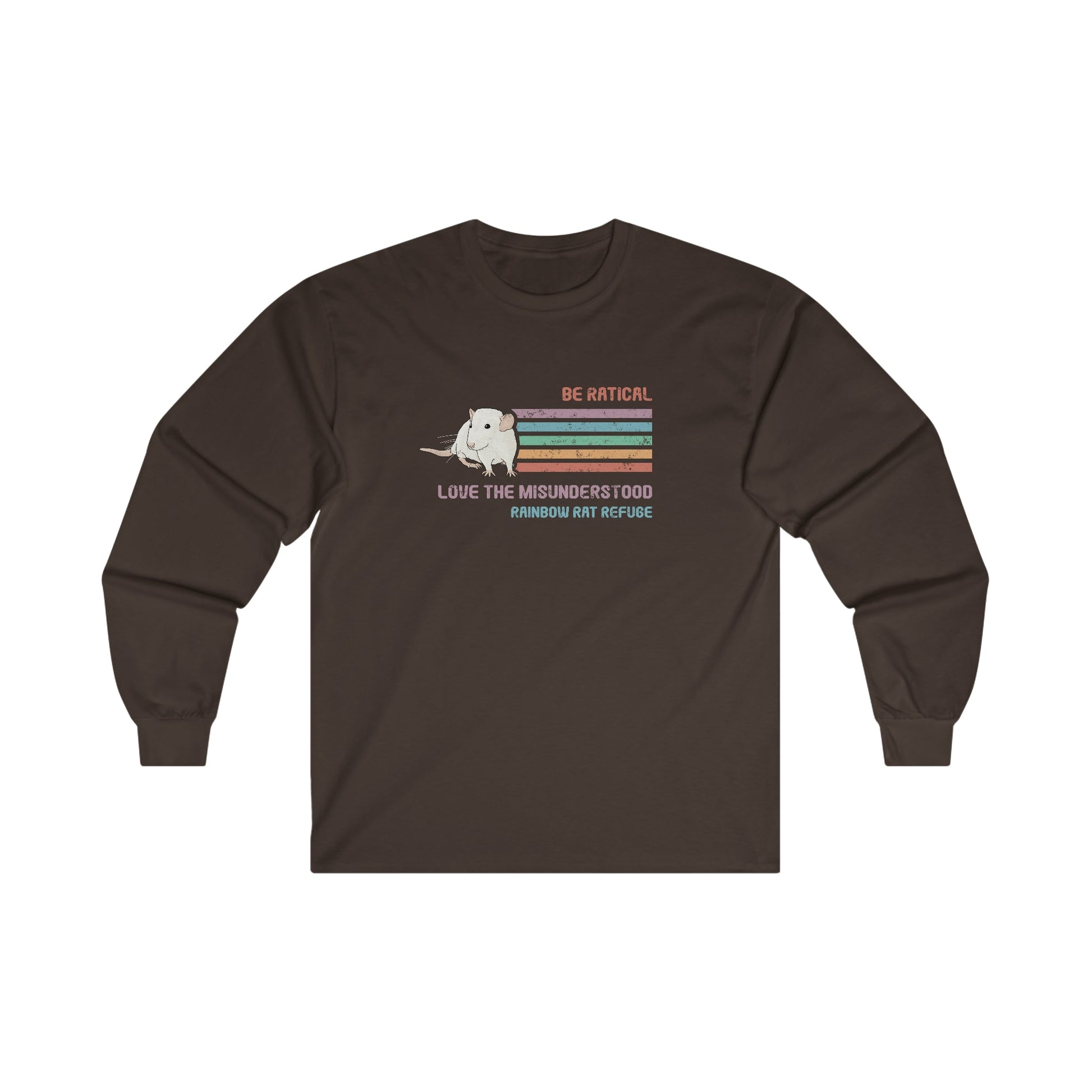 Fish | Rainbow Rat Refuge | FUNDRAISER | **AMERICAN PRINTER** | Long Sleeve Tee - Detezi Designs-18838582984244640395