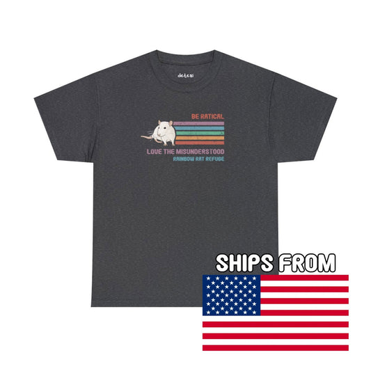 Fish | Rainbow Rat Refuge | FUNDRAISER | **AMERICAN PRINTER** | T-shirt - Detezi Designs-20907340762095768527