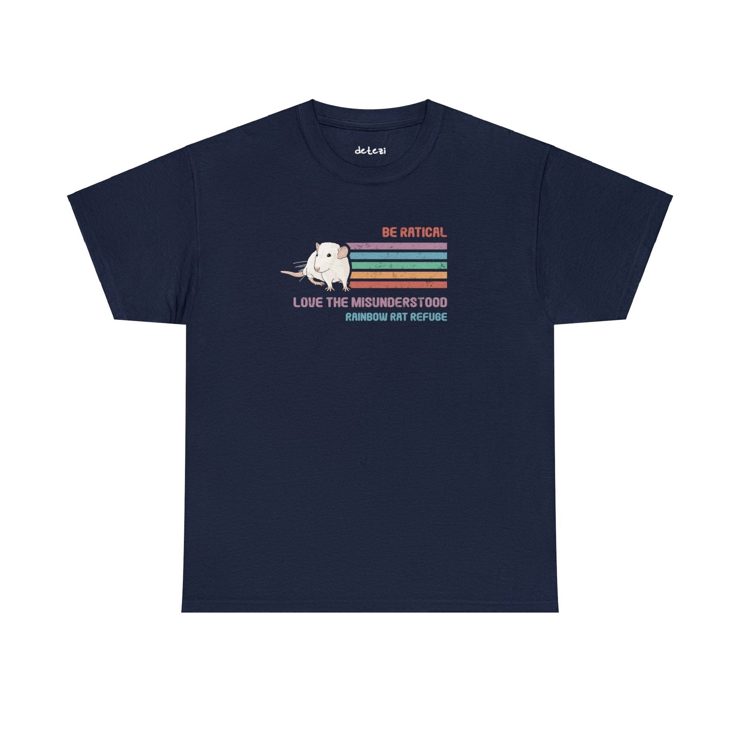 Fish | Rainbow Rat Refuge | FUNDRAISER | **AMERICAN PRINTER** | T-shirt - Detezi Designs-24531296908482594628