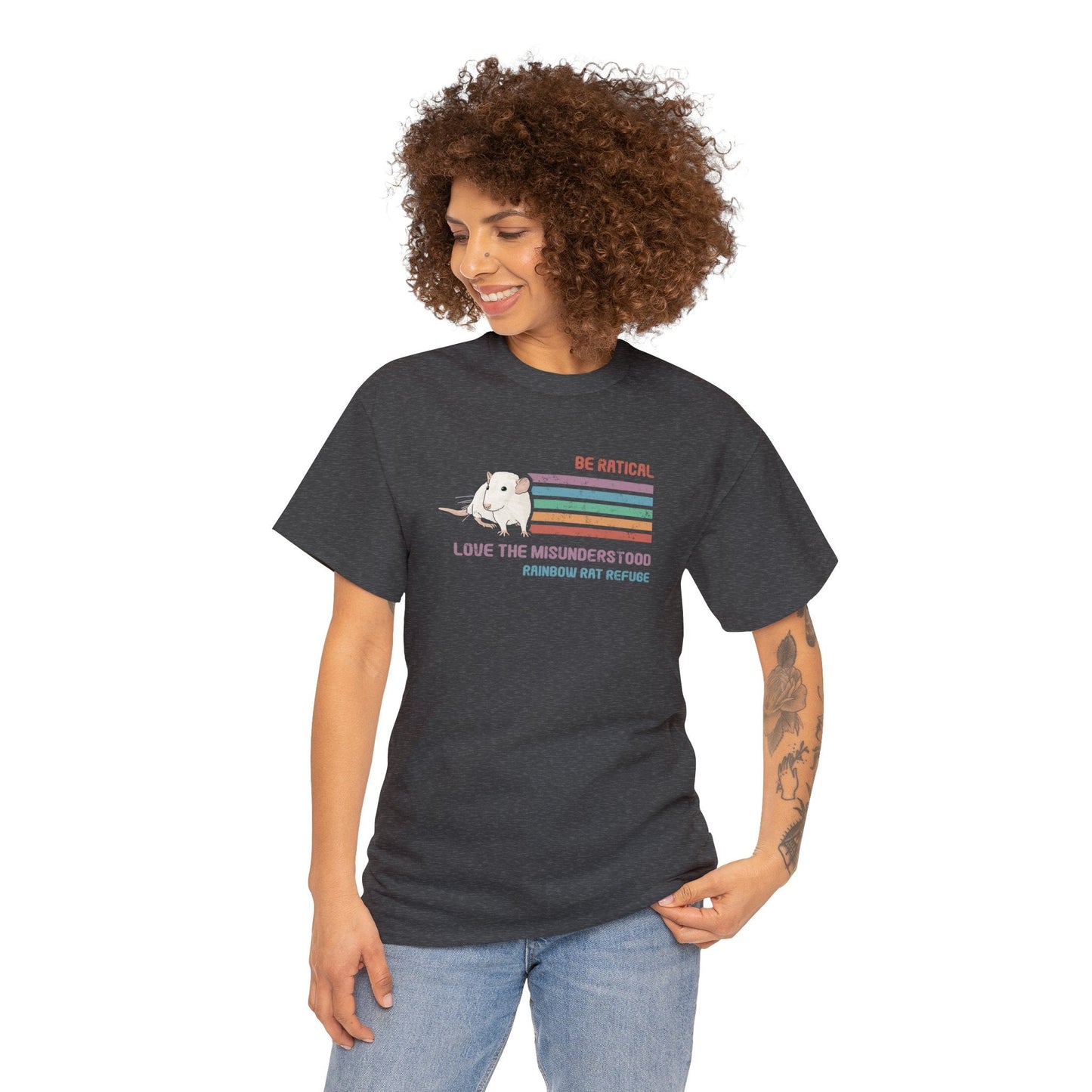 Fish | Rainbow Rat Refuge | FUNDRAISER | **AMERICAN PRINTER** | T-shirt - Detezi Designs-32832934555393574864