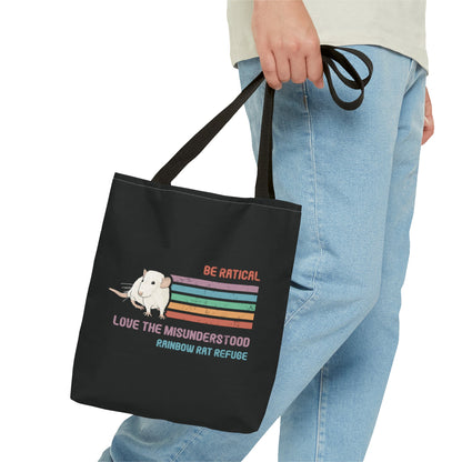 Fish | Rainbow Rat Refuge | FUNDRAISER | **AMERICAN PRINTER** | Tote Bag - Detezi Designs-26207930589289628401