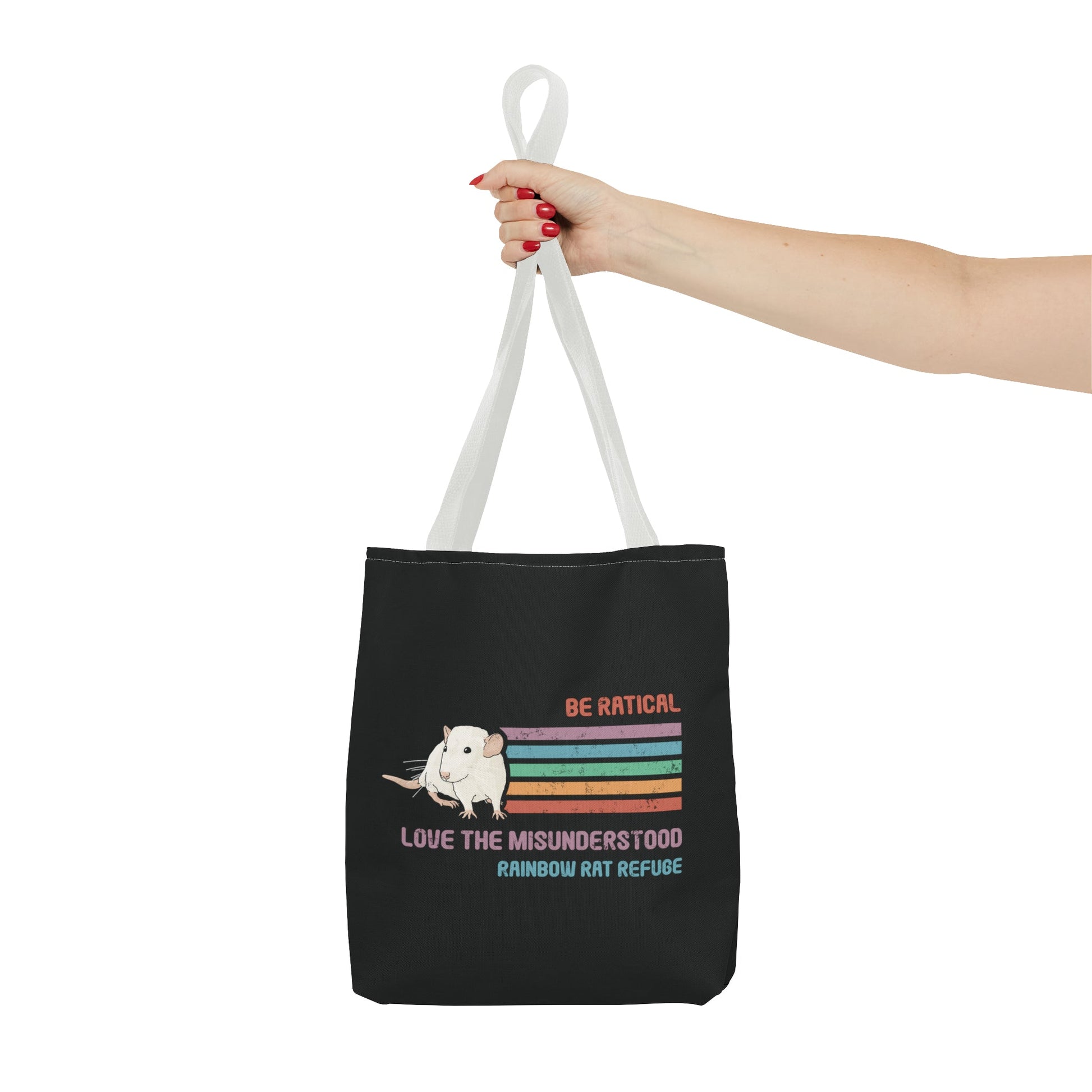 Fish | Rainbow Rat Refuge | FUNDRAISER | **AMERICAN PRINTER** | Tote Bag - Detezi Designs-26207930589289628401