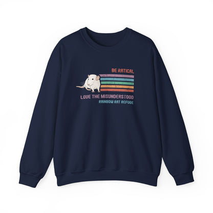 Fish | Rainbow Rat Refuge | FUNDRAISER | **CANADIAN PRINTER** | Crewneck Sweatshirt - Detezi Designs-15479821920753336479