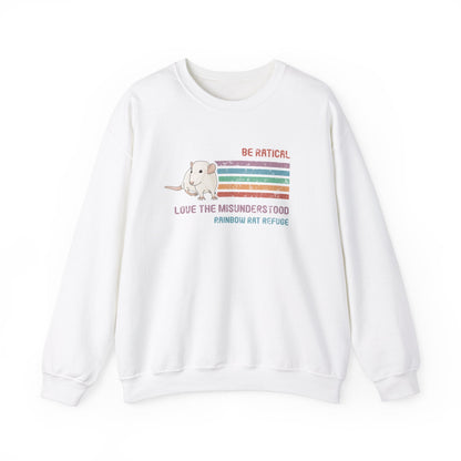 Fish | Rainbow Rat Refuge | FUNDRAISER | **CANADIAN PRINTER** | Crewneck Sweatshirt - Detezi Designs-26442221356221716026