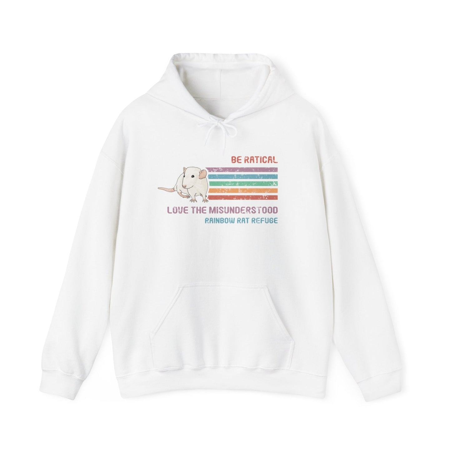 Fish | Rainbow Rat Refuge | FUNDRAISER | **CANADIAN PRINTER** | Hooded Sweatshirt - Detezi Designs-32469565924130679062