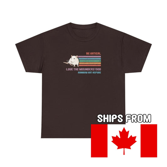 Fish | Rainbow Rat Refuge | FUNDRAISER | **CANADIAN PRINTER** | Unisex T-shirt - Detezi Designs-28898484837356492776