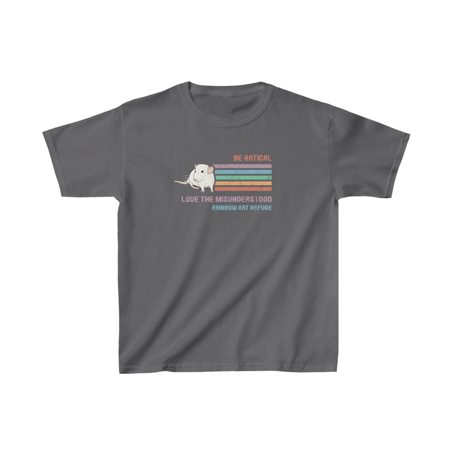 Fish | Rainbow Rat Refuge | FUNDRAISER | **CANADIAN PRINTER** | **YOUTH SIZE** Tee - Detezi Designs-10307284955332240709