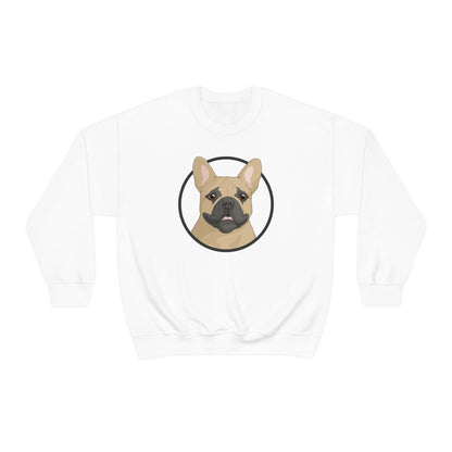 French Bulldog Circle | Crewneck Sweatshirt - Detezi Designs-15856800650992746310