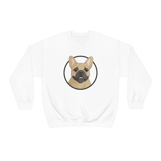 French Bulldog Circle | Crewneck Sweatshirt - Detezi Designs-15856800650992746310