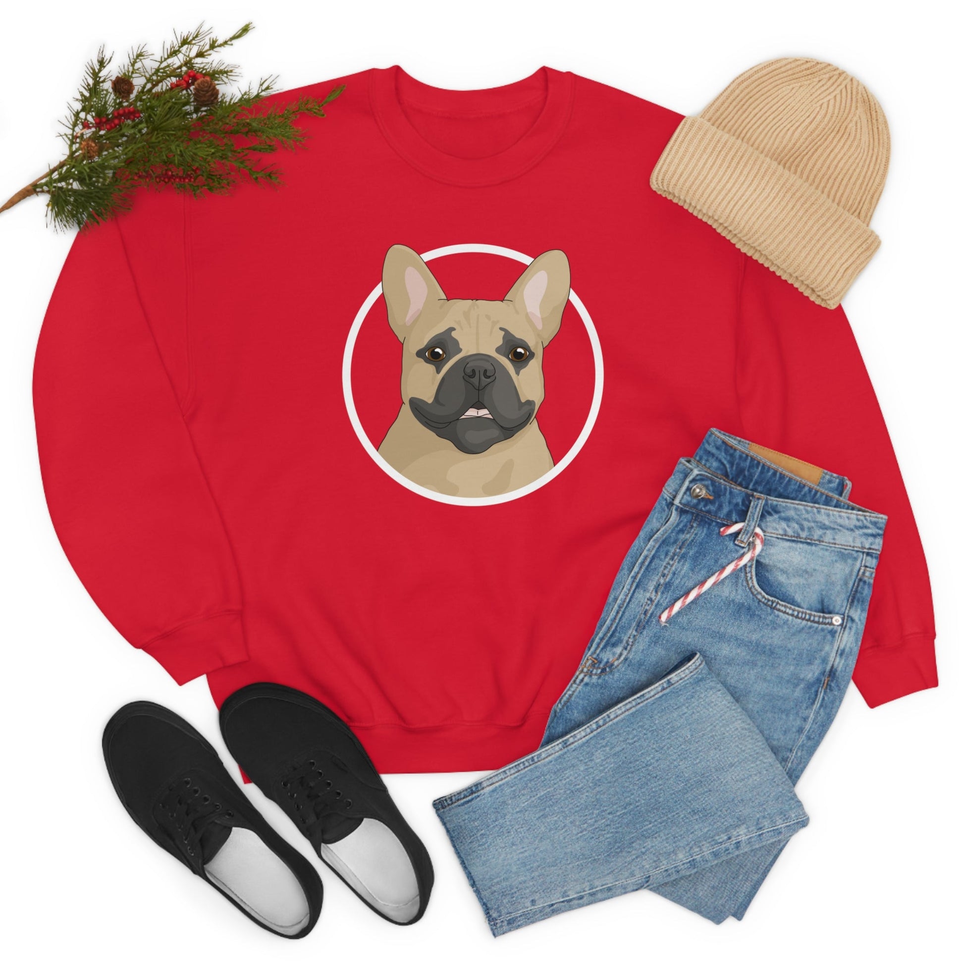 French Bulldog Circle | Crewneck Sweatshirt - Detezi Designs-21204122859808772018