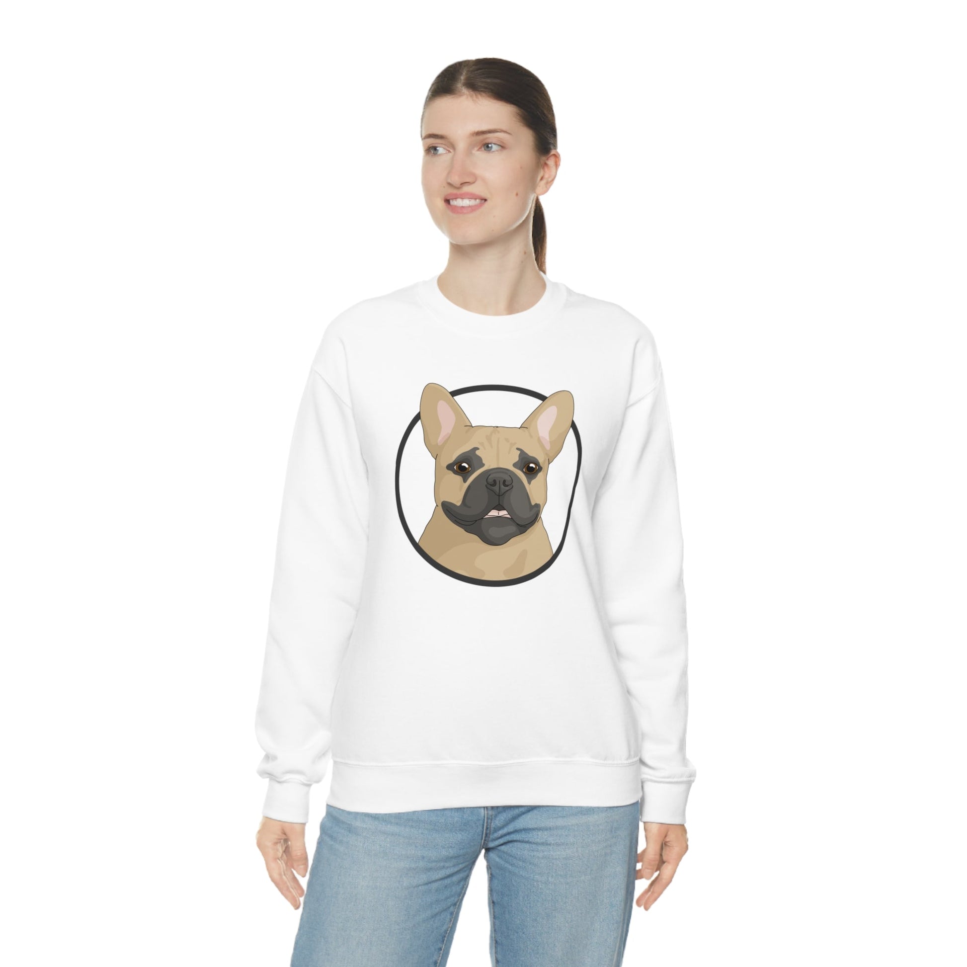 French Bulldog Circle | Crewneck Sweatshirt - Detezi Designs-21204122859808772018