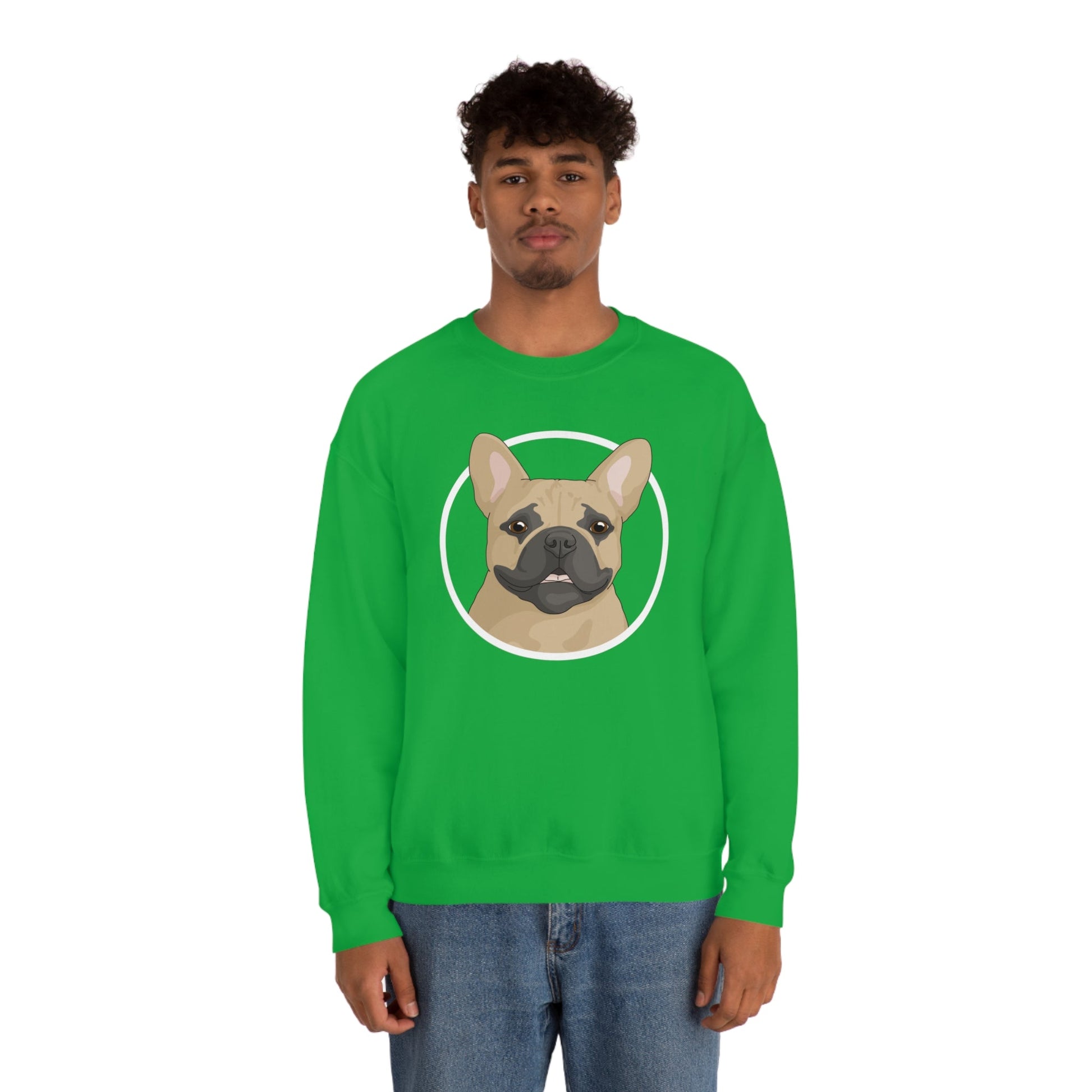 French Bulldog Circle | Crewneck Sweatshirt - Detezi Designs-21204122859808772018