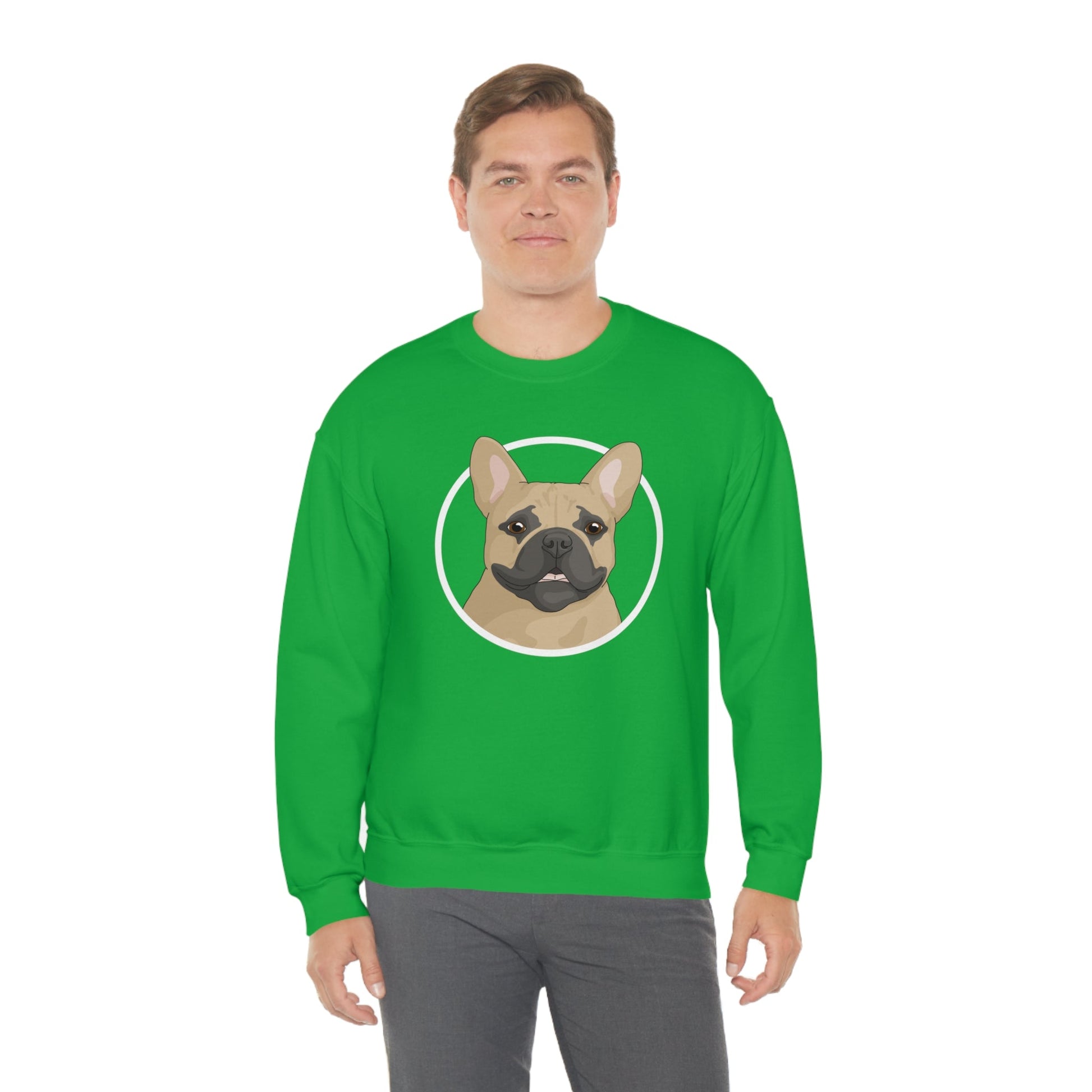 French Bulldog Circle | Crewneck Sweatshirt - Detezi Designs-21204122859808772018