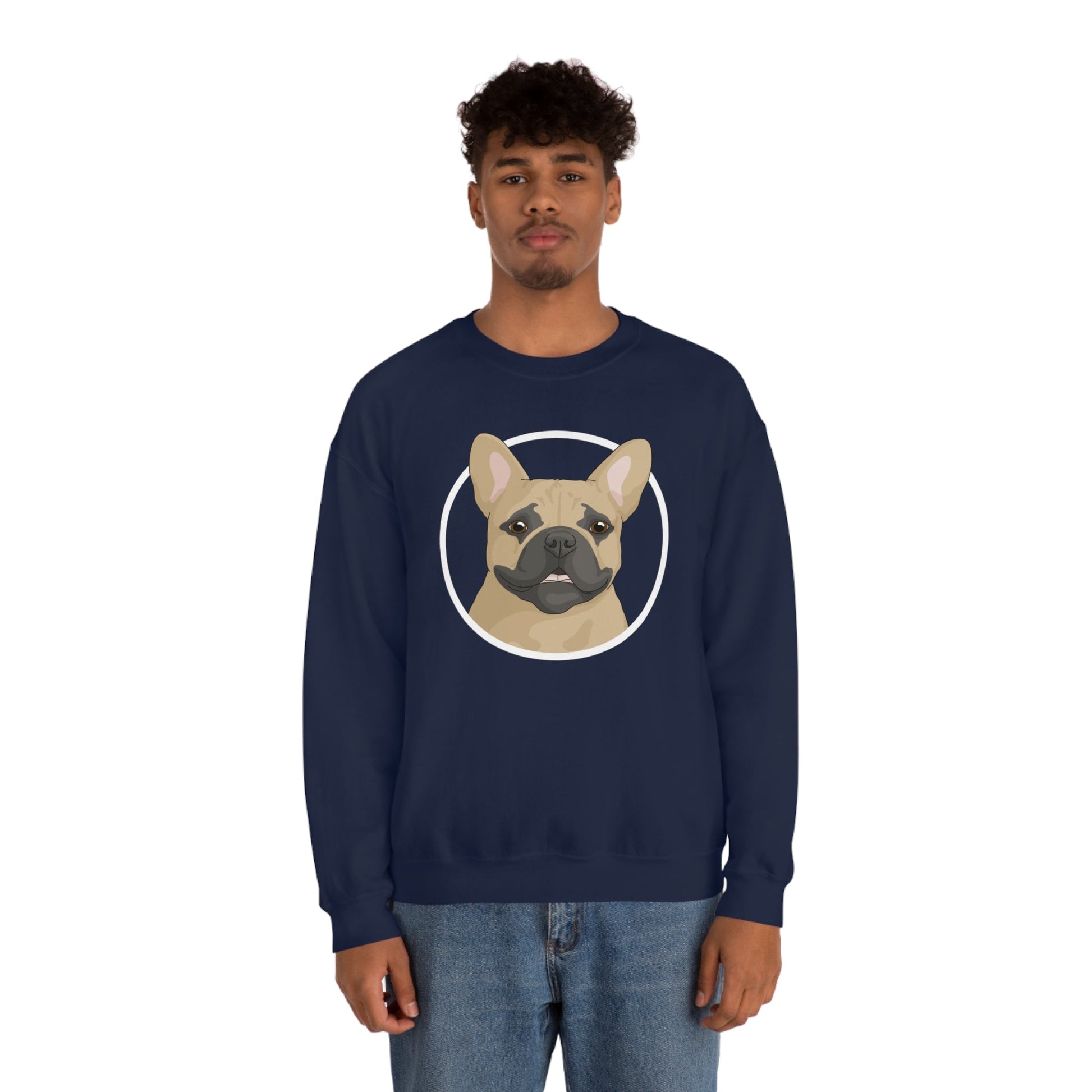 French Bulldog Circle | Crewneck Sweatshirt - Detezi Designs-21204122859808772018