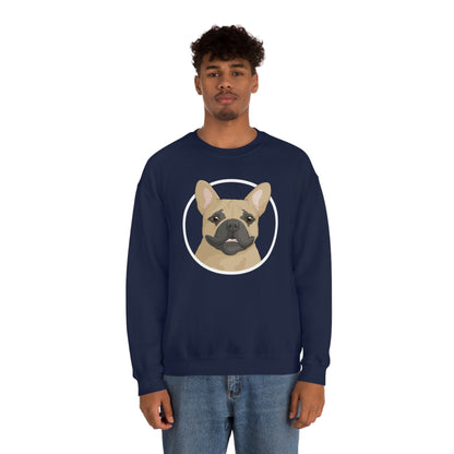 French Bulldog Circle | Crewneck Sweatshirt - Detezi Designs-21204122859808772018