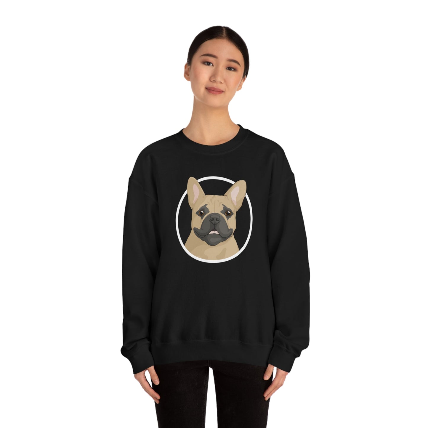 French Bulldog Circle | Crewneck Sweatshirt - Detezi Designs-21204122859808772018