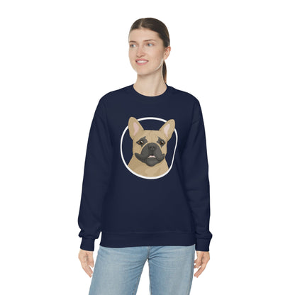 French Bulldog Circle | Crewneck Sweatshirt - Detezi Designs-21204122859808772018